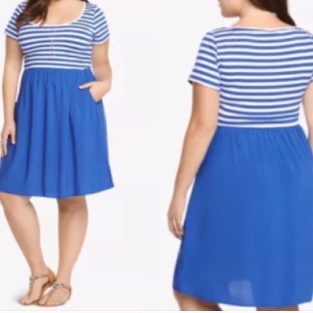 Torrid Nautical Striped Dress Sz 1